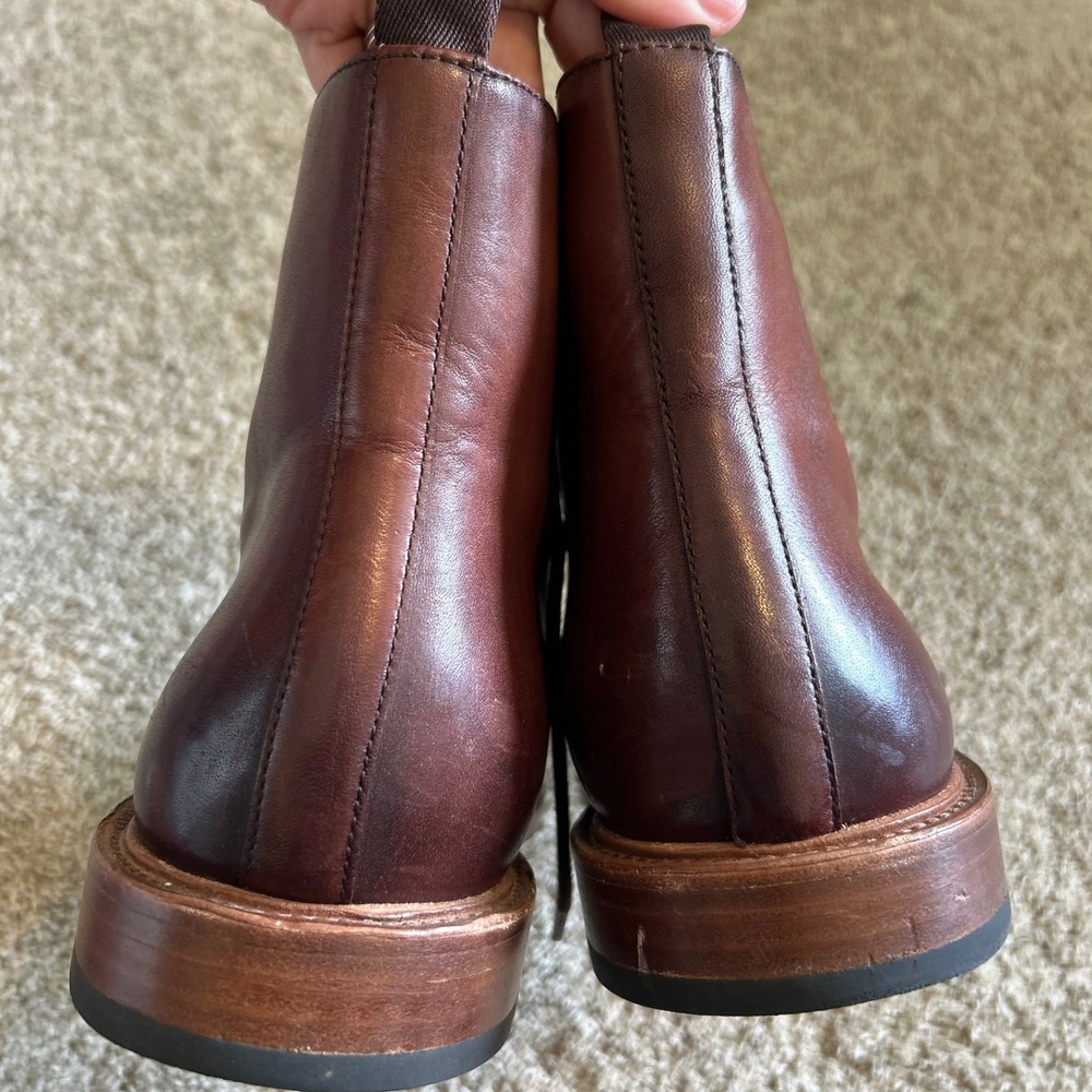 CURATORE Savona Leather Boot In Brown Classic Old Money Leather Boot SZ 10.5 - Picture 5 of 9